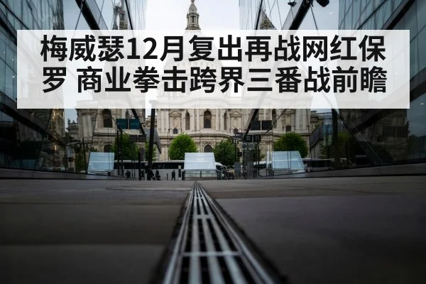 梅威瑟12月复出再战网红保罗 商业拳击跨界三番战前瞻